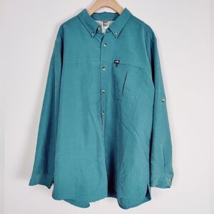 The North Face Men's Button Down Shirt in Teal Size Large NEW Gorpcore Outdoor
